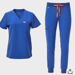 Figs winning Blue Medical Scrubs 3 piece set